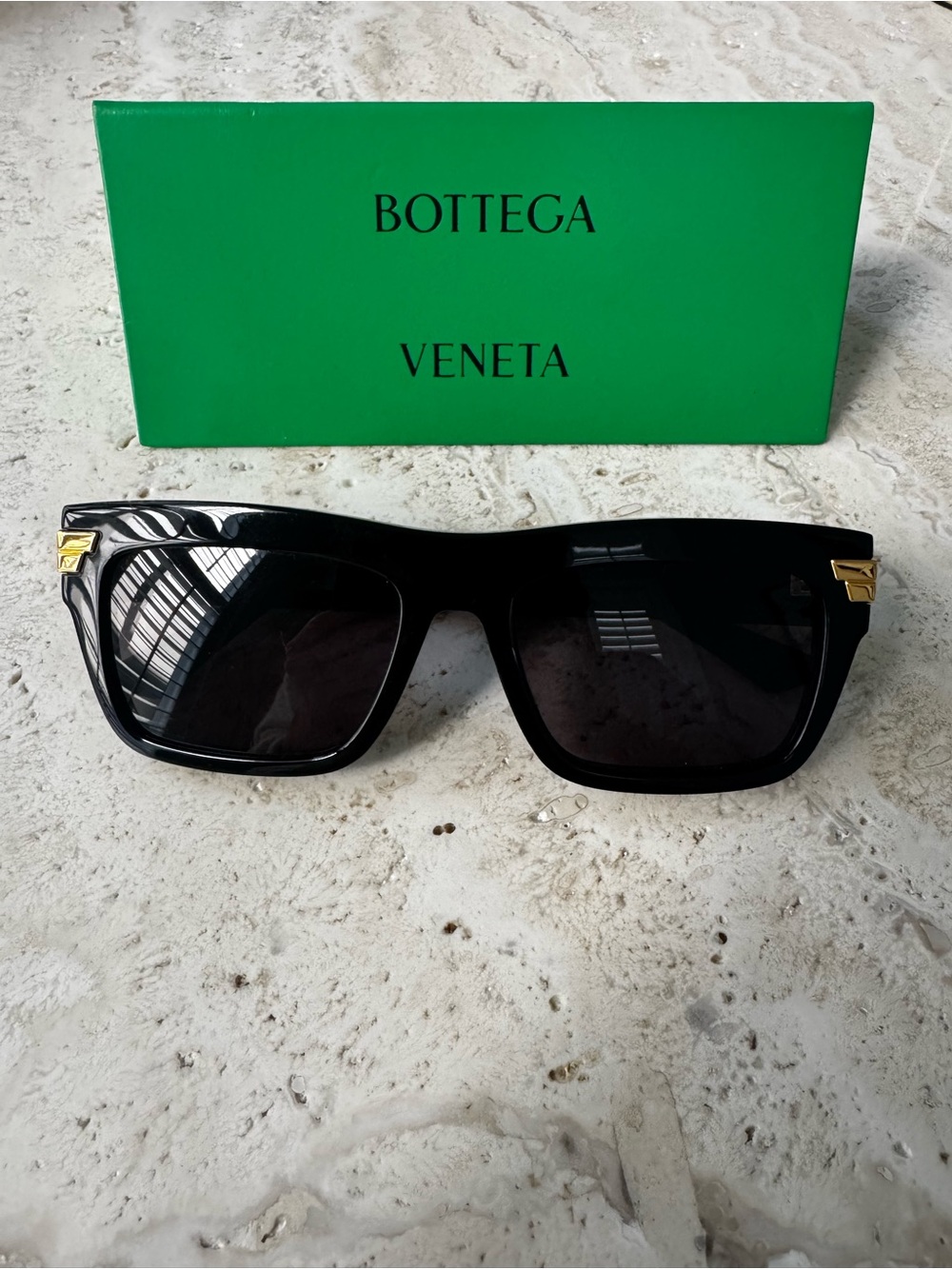 Bottega Veneta women’s Black Square Sunglasses